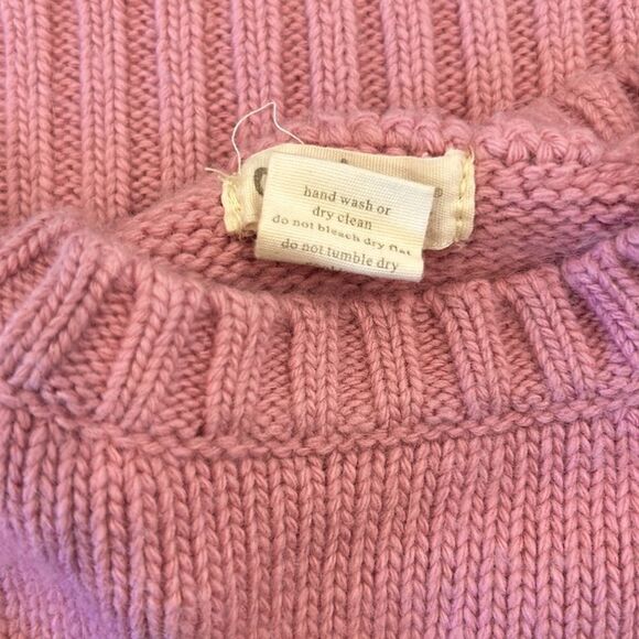 Olive Juice Pink Sweater with Button Detail on Left Shoulder (Large) - Picture 4 of 4